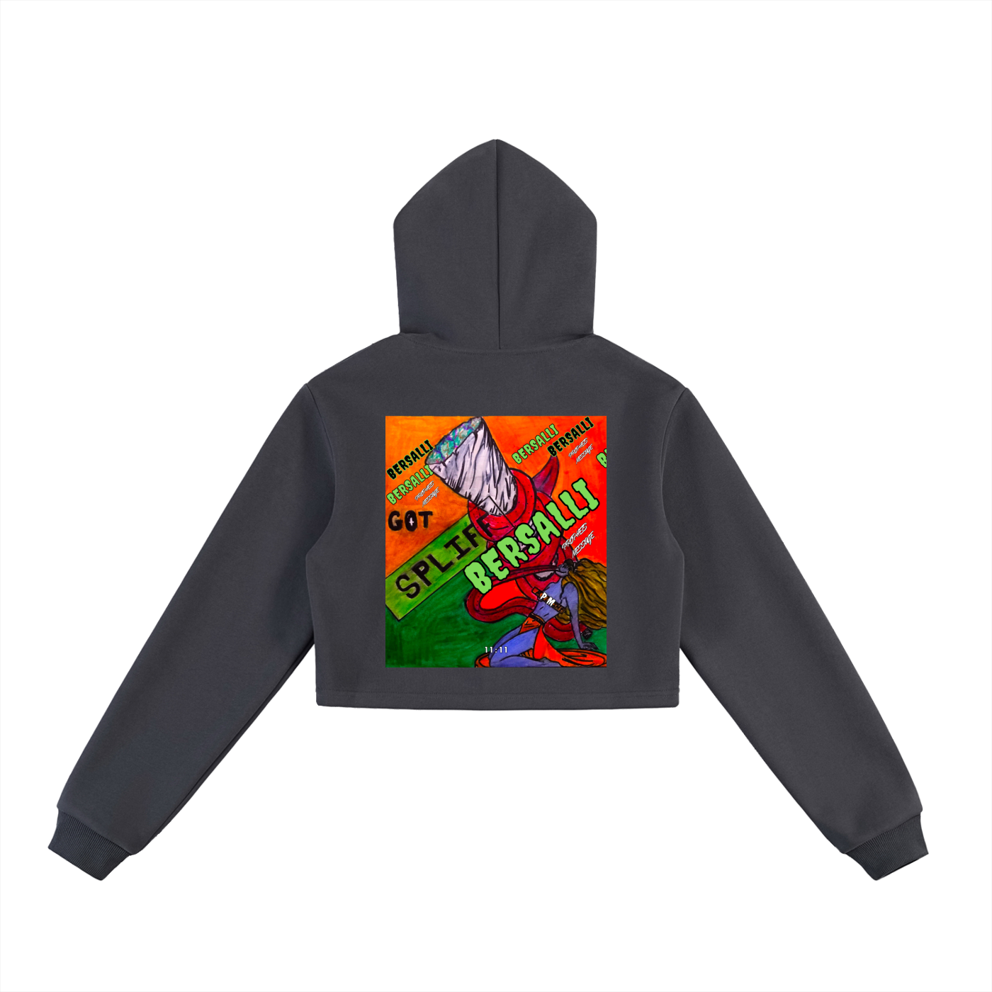 Got Spliff Cropped Zip-Up Hoodie