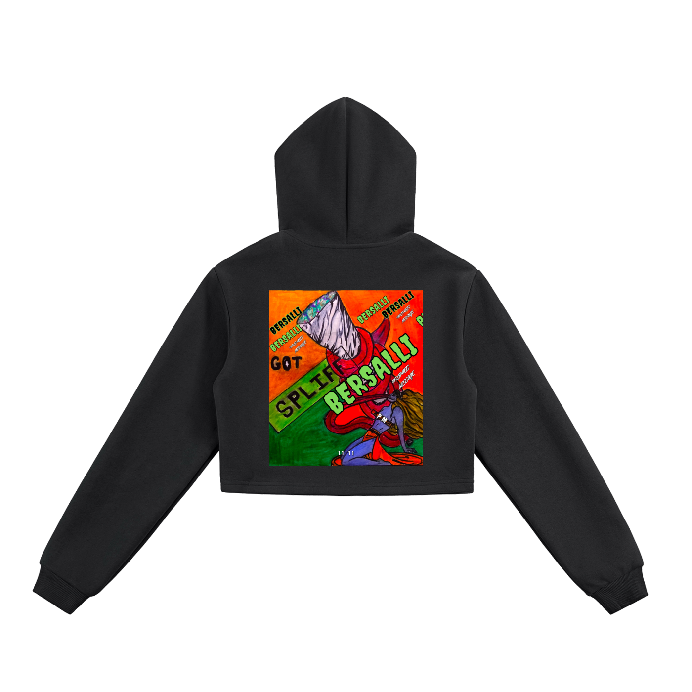 Got Spliff Cropped Zip-Up Hoodie