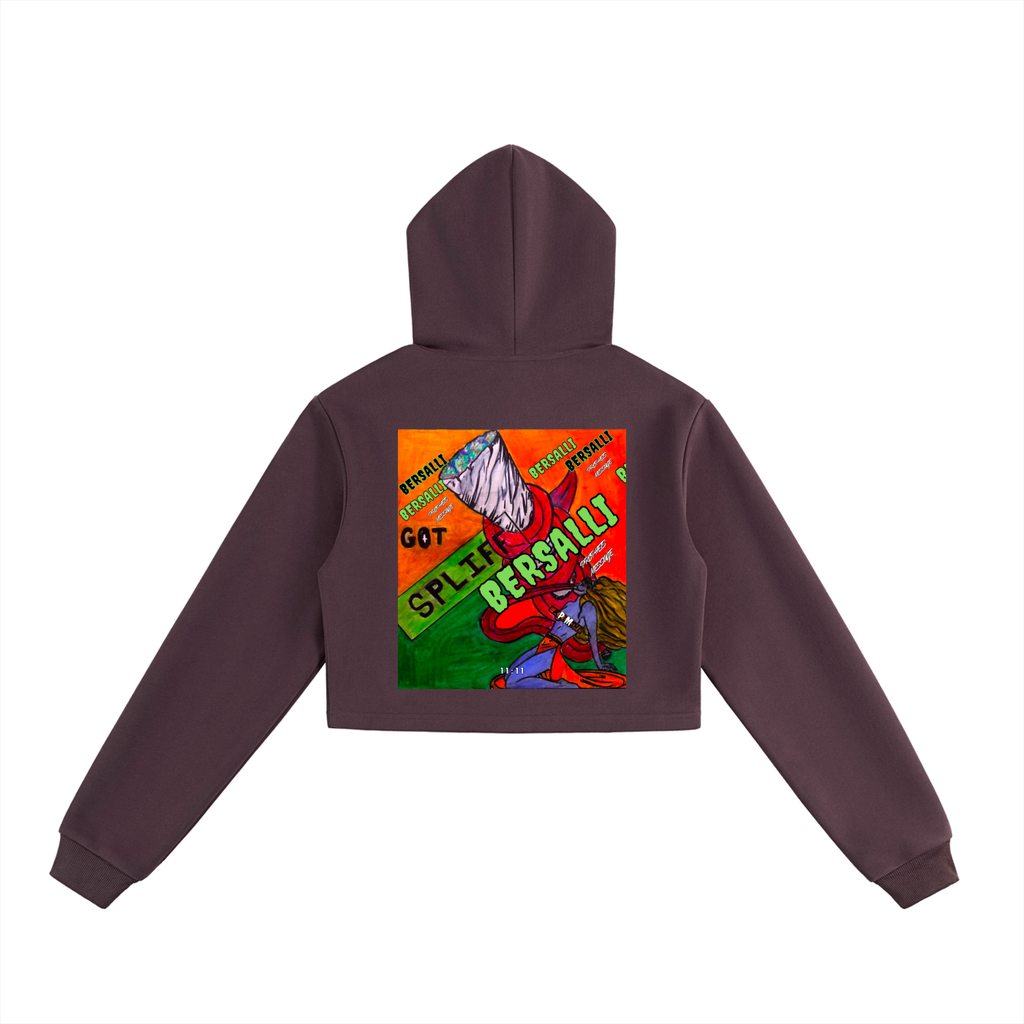 Got Spliff Cropped Zip-Up Hoodie